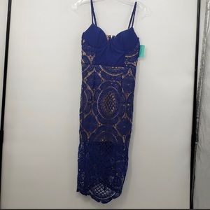 NWT SEXY BLUE LACE DRESS
